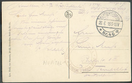 C.P. Dc K.D. Feldpoststation Nr.46 Du 26-6-1916 + Dc Violet  Kriegslazaret I. Unteres SCHLOSS (Hôpital), ..16351 - Altri & Non Classificati