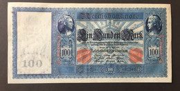 Banknote Reichsbanknote 100 Mark 1910 ROT Postfrisch Deutschland Germany - 100 Mark