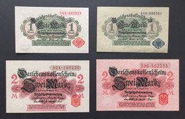 LOT 4 Banknoten Reichsbanknoten Darlehenkassenscheine 1914 Deutschland Germany Bankfrisch - Colecciones