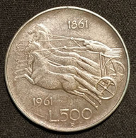 ITALIE - 500 LIRE 1961 - Victor-Emmanuel III - KM 99 - Argent - Silver - 500 Lire