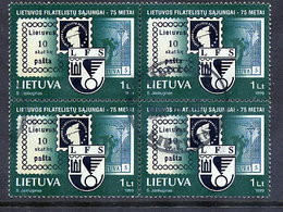 LITHUANIA 1999 Philatelists Association, Used Block Of 4.  Michel 701 - Lituanie