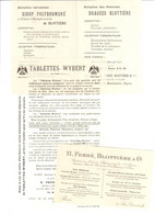 4243 Publicité Produits Pharmaceutiques Labo FERRE BLOTTIERE Sirop Dragée Eau Lactophosphate Lettre Entête - 1900 – 1949