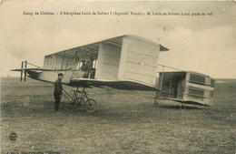 Camp De Châlons * Aéroplane Louis DE SALVERT I * M Louis De Salvert à Son Poste De Vol * Avion Aviation - Camp De Châlons - Mourmelon