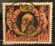 BAYERN 1911 - NÜRNBERG Cancel - Mi 93A - 10M - Afgestempeld