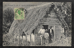 CPA Saint-Thomas St Tomas D.W.I Brafit's House Native Hut - Virgin Islands, US