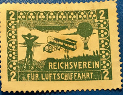 Erinnofilia Vignette Germania Reichsverein Für Luftschiffahrt-Zeppelin​​​​​​​-Erinnophilie,Vignette,stamp,Label,Sticker - Sonstige