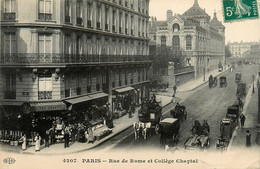 Paris * 8ème * Rue De Rome Et Collège Chaptal * Diligence Omnibus * Bazar Chaptal - District 08