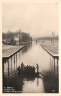 Sèvres * Carte Photo * Inondation 1910 * La Gare Du Pont De Sèvres * Canot Sauvetage - Sevres
