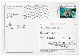 SEYCHELLES - LA DIGUE - PETITE ANSE / THEMATIC STAMP-YEAR OF THE OCEAN / FISH - Seychellen