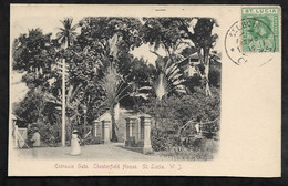 CPA Sainte-Lucie Entrance Gate, Chesterfield House, St Lucia, B.W.I. - Santa Lucía