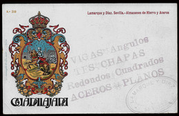 1899 - Tarjeta Postal "Escudo Guadalajara" De "Lamarque Y Díaz. Sevilla" Circulada - Guadalajara