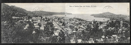 CPA Sainte-Lucie View Of Castries Town And Harbour, St Lucia - Panorama 2 Volets - Santa Lucía