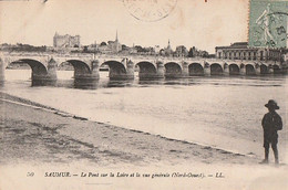 SAUMUR. - Le Pont Sur La Loire Et La Vue Générale( Nord-Ouest). - Saumur