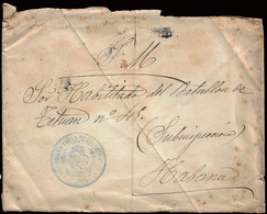 Carta Del "S.M." Circulada A La Habana Con Franquicia "Regimiento Infantería Tetuán Nº 45" - Military Service Stamp