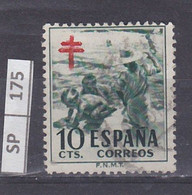 SPAGNA    1951	Lotta Alla Tubercolosi 10 C Usato - Sonstige & Ohne Zuordnung