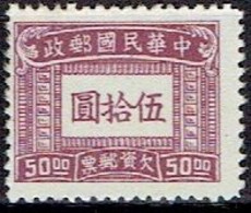 CHINA  #   FROM 1947  (*) - Impuestos