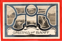 SCOTLAND BANFFSHIRE   BANFF  GREETINGS FROM   RP MULTI VIEW   Pu 1906 - Banffshire