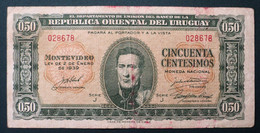 1939 Billete Uruguay 0,50 Pesos  - Banknote - Uruguay
