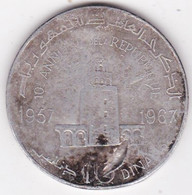 TunisieTunisie Essai De Frappe De La 10 Dinars OR 1967 , Voir KM# 288, , Voir KM# 288, En Alu , Revers Frappe Incluse. - Tunesië