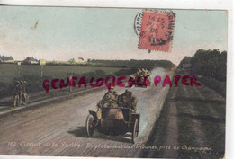 72 - CHAMPAGNE- CIRCUIT DE LA SARTHE  EMPLACEMENT DES TRIBUNES- AUTOMOBILE VOITURE - BELLE CARTE COLORISEE - Other & Unclassified