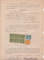 REP-410 CUBA REPUBLICA (LG1910) REVENUE 1941 DOCS 1c, 5c, 10c (6) SELLO DEL TIMBRE. - Strafport