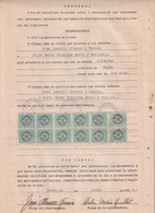 REP-417 CUBA REPUBLICA (LG1918) REVENUE 1952-53 DOCS 5c (12) SELLO DEL TIMBRE RECARGO 20%. - Strafport