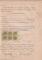 REP-418 CUBA REPUBLICA (LG1919) REVENUE 1952-53 DOCS 10c (6) SELLO DEL TIMBRE RECARGO 20%. - Strafport