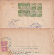 REP-419 CUBA (LG1920) REVENUE 1962 DOCS 50c (2) TIMBRE + 25c (8) JUBILACION NOTARIAL. - Segnatasse