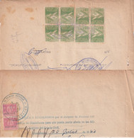 REP-419 CUBA (LG1920) REVENUE 1962 DOCS 50c (2) TIMBRE + 25c (8) JUBILACION NOTARIAL. - Strafport