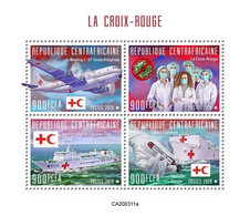 CENTRAL AFRICA 2020 - Red Cross, COVID-19, M/S Official Issue [CA200311a] - Croce Rossa
