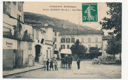 CPA - ANNOT (Basses Alpes) - La Place. (Daumas, Notaire... Attelage) - Other & Unclassified