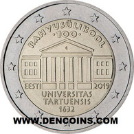 2 Euro ESTONIA 2019 UNIVERSIDAD DE TARTU - EESTI - NUEVA - SIN CIRCULAR - NEW 2€ - Estonia