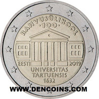 2 Euro ESTONIA 2019 UNIVERSIDAD DE TARTU - EESTI - NUEVA - SIN CIRCULAR - NEW 2€ - Estonie