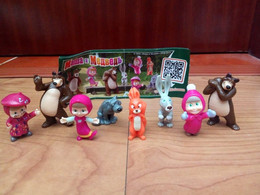 Kinder Surprise Eggs Masha And The Bear 2 From Russia RARE! Mini Figures Kinder Surprise Komplettsatz Masha Und Der Bär - Cartoons