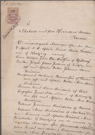 1889. DANMARK. Document Related To The Distribution Of Inheritance On 2 Handwritten P... () - JF367124 - Fiscale Zegels