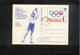 Poland / Polska 1975 First Polish Gold Medal At Olympic Games Amsterdam Interesting Postcard - Sommer 1928: Amsterdam