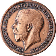 Monnaie, Grande-Bretagne, George V, Farthing, 1917, TB, Bronze, KM:808.1 - B. 1 Farthing