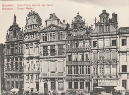 BRUXELLES - Grand' Place Marché Aux Fleurs.  Carte Géante 14x18. Rare - Markten