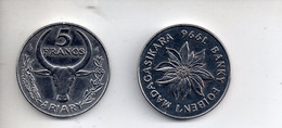 REF MON2  : Monnaie Coin Madagascar 5 Francs Ariary 1996 Sup - Madagaskar