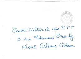 45 S.C.I.T. FLEUY Les AUBRAIS Loiret Lettre En Franchise Ob 29 9 1983 - Handstempels