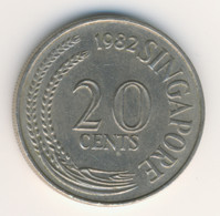 SINGAPORE 1982: 20 Cents, KM 4 - Singapour