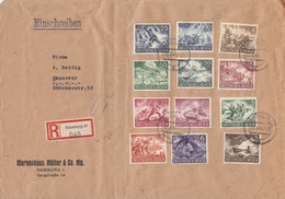N° 748 Au N° 759 Sur Lettre Recommandée - Oblit. CAD " Hamburg - 23/06/43 " - Storia Postale