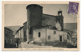 CPSM - ANNOT (Basses Alpes) - L'Eglise Romane Et Le Clocher Des Quatre Evangélistes - Altri & Non Classificati