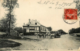 Franconville * Quartier La Maison Rouge * Aubergiste Café SEHEUT FILS " à La Maison Rouge " * Attelage Chevaux De Trait - Franconville