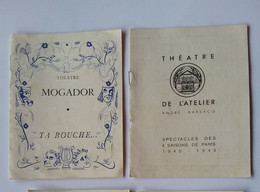 3 Anciens Programmes De Théâtres Parisiens Années 1944 - 1945 - 1946 - Programme