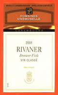 étiquette De Vin De Moselle Luxembourgeoise Rivaner 2001 Vinsmoselle à Luxembourg - Vin De Pays D'Oc