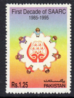 Pakistan 1995 10th Anniversary Of Regional Co-operation Association, MNH, SG 992 (E) - Pakistan