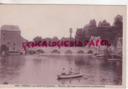 72 - FRESNAY SUR SARTHE - MOULIN  BARRAGE ET ANCIENNES FORTIFICATIONS - EDITEUR GOYER TABACS - La Fresnaye Sur Chédouet