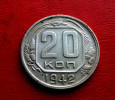 1942 Russia 20 Kopeks / KOPEEK Russian Soviet UNION Coin USSR STALIN - WW II - Russia