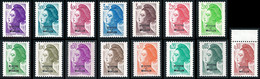 ST-PIERRE ET MIQUELON 1986 - Yv. 455 à 469 NEUF   Faciale= 9,08 EUR - Série Liberté Gandon (15 Val.) Surch SPM  ..Réf.SP - Unused Stamps